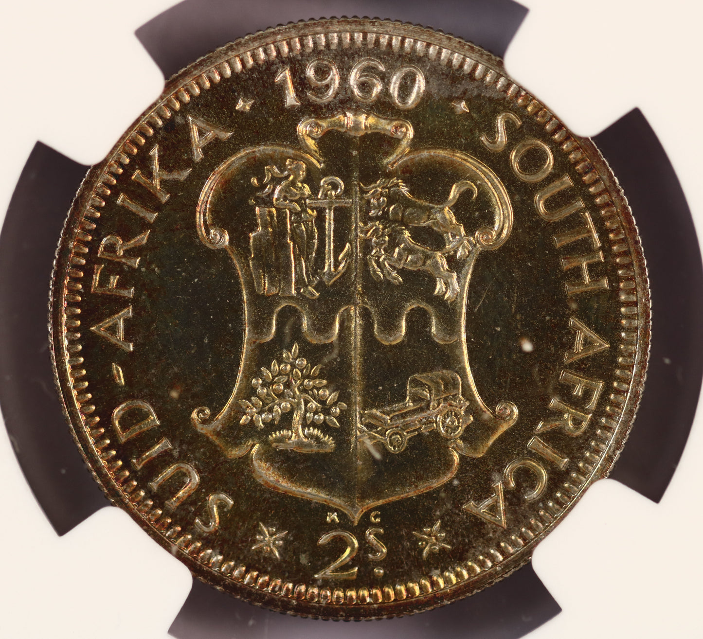 South Africa 1960, 2 Shilling PF-66 S797