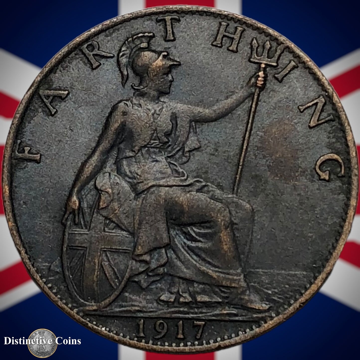 Great Britain 1917 Farthing 1/4d GB4673
