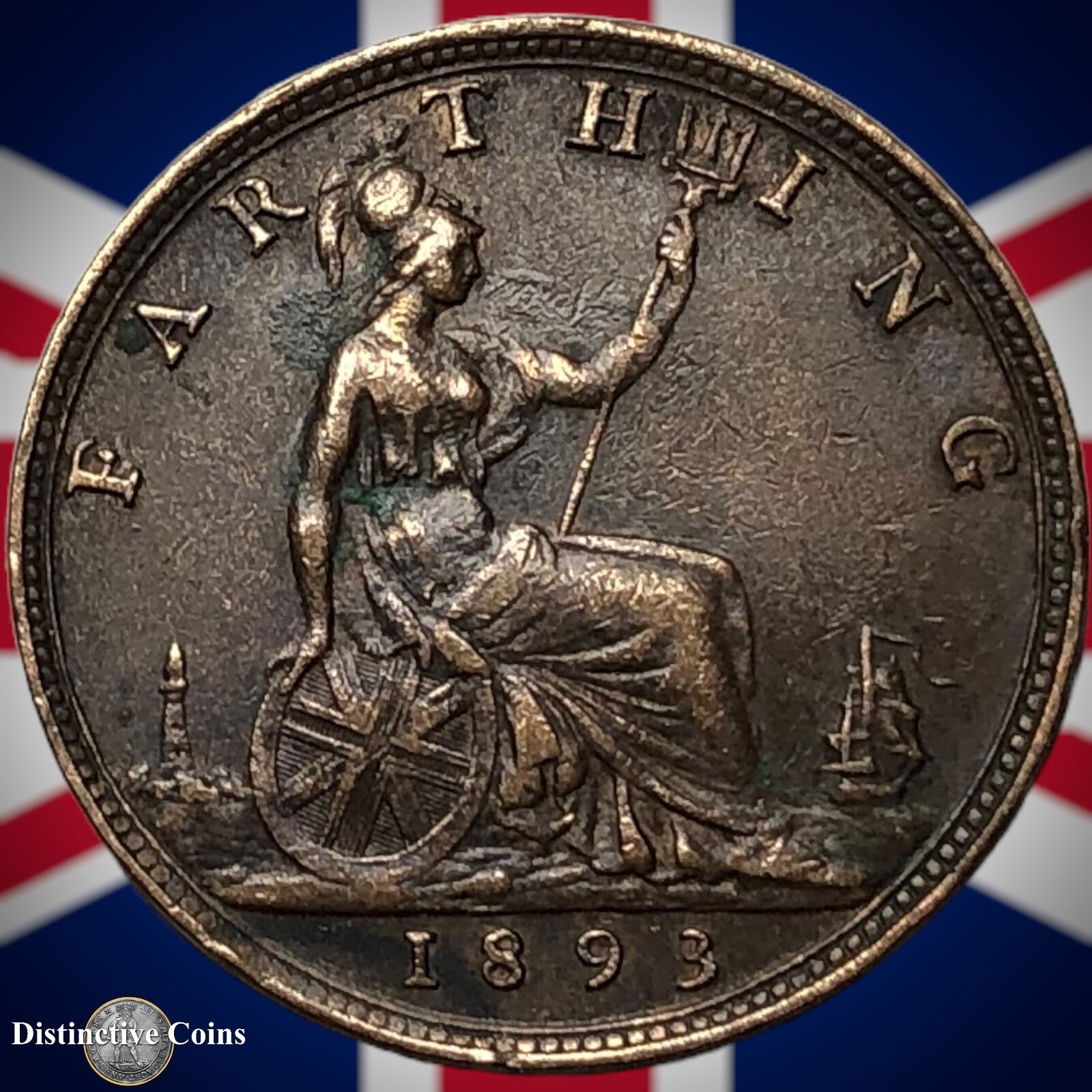 Great Britain 1893 Farthing 1/4d GB4347