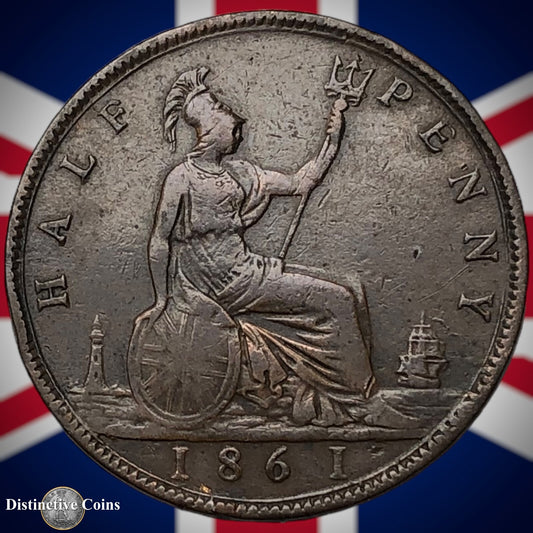 Great Britain 1861 Half Penny 1/2d GB5359