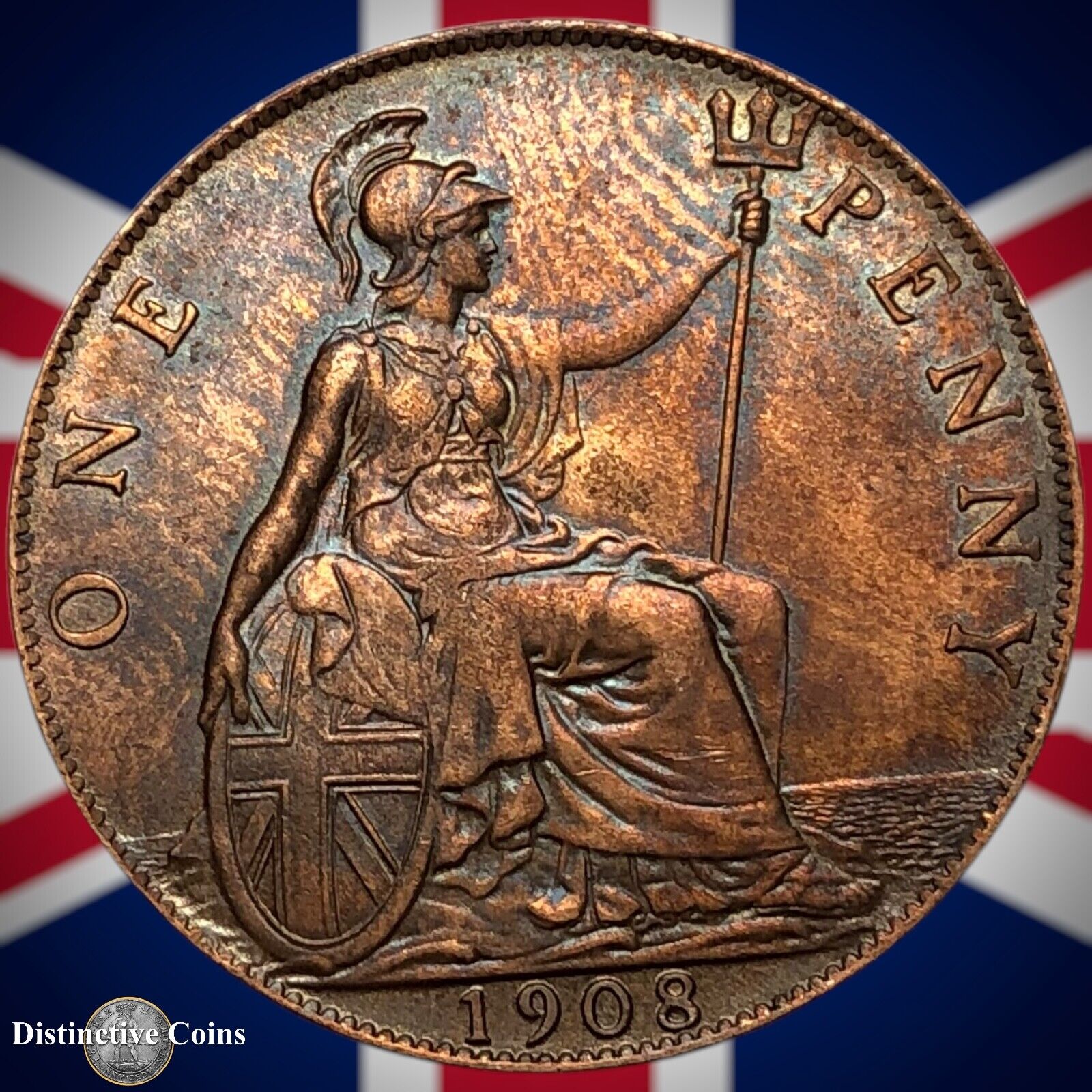 Great Britain 1908 Penny 1d GB6699