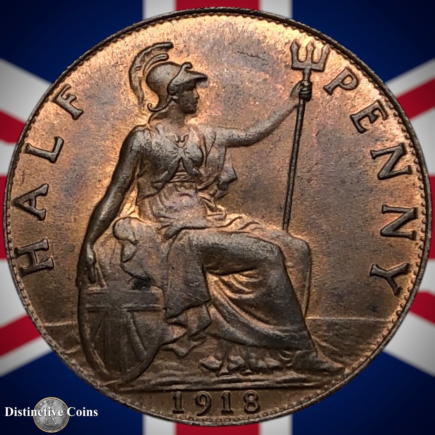 Great Britain 1918 Half Penny 1/2d GB5858