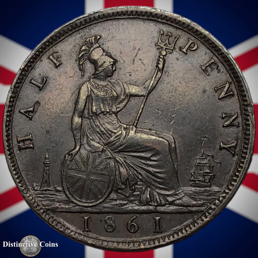 Great Britain 1861 Half Penny 1/2d GB5395