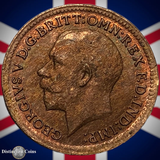Great Britain 1913 Third Farthing 1/3 Penny GB3042