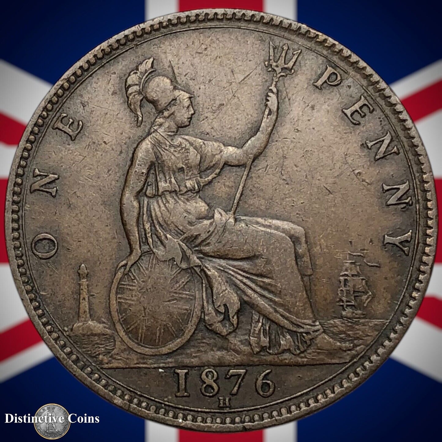 Great Britain 1876 H Penny 1d GB6385