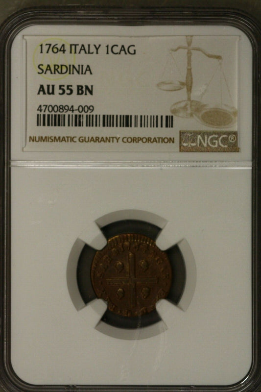 Italy Sardinia Cagliarese 1764  NGCAU55 BN  S124