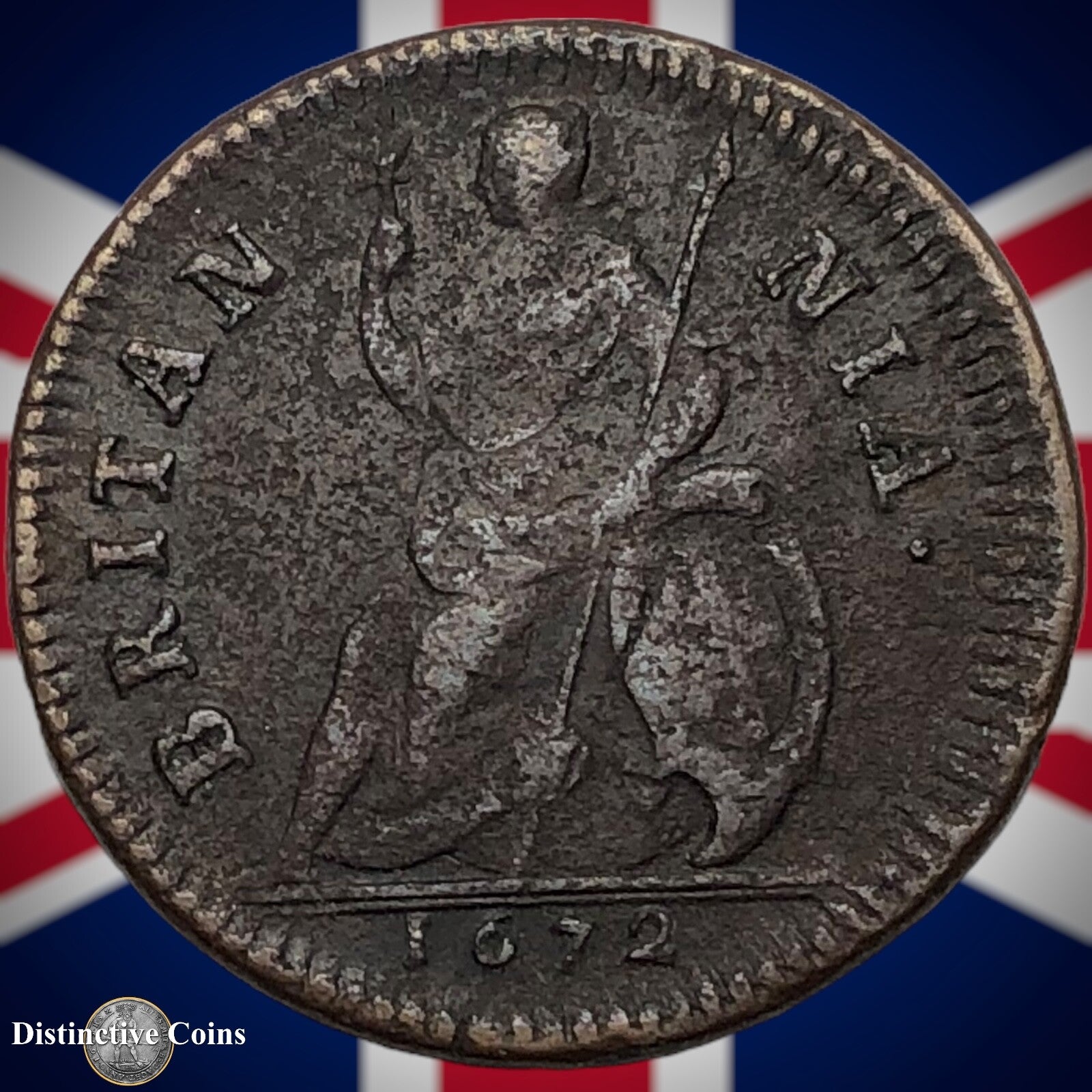 Great Britain 1672 Farthing 1/4d GB3141