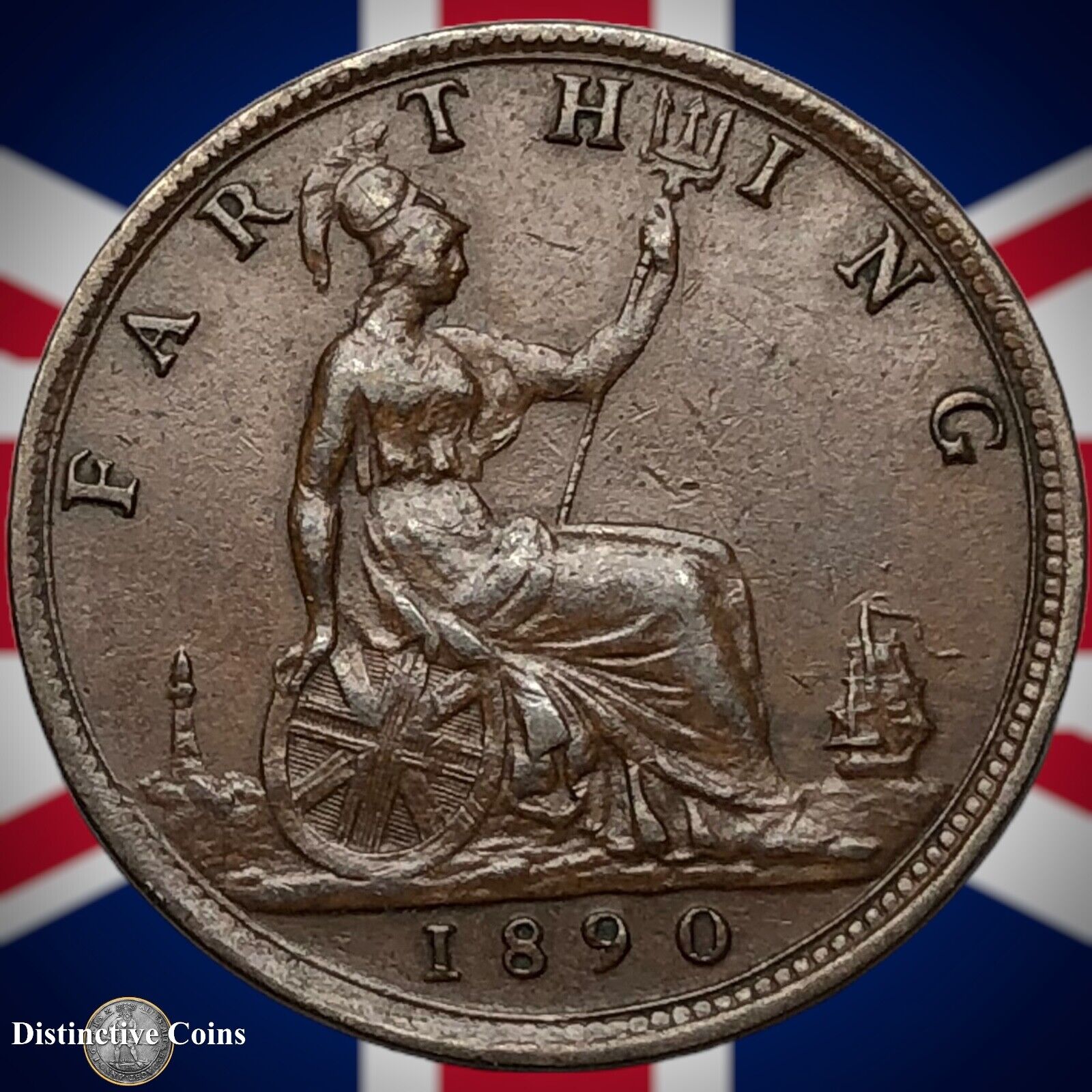 Great Britain 1890 Farthing 1/4d GB4274