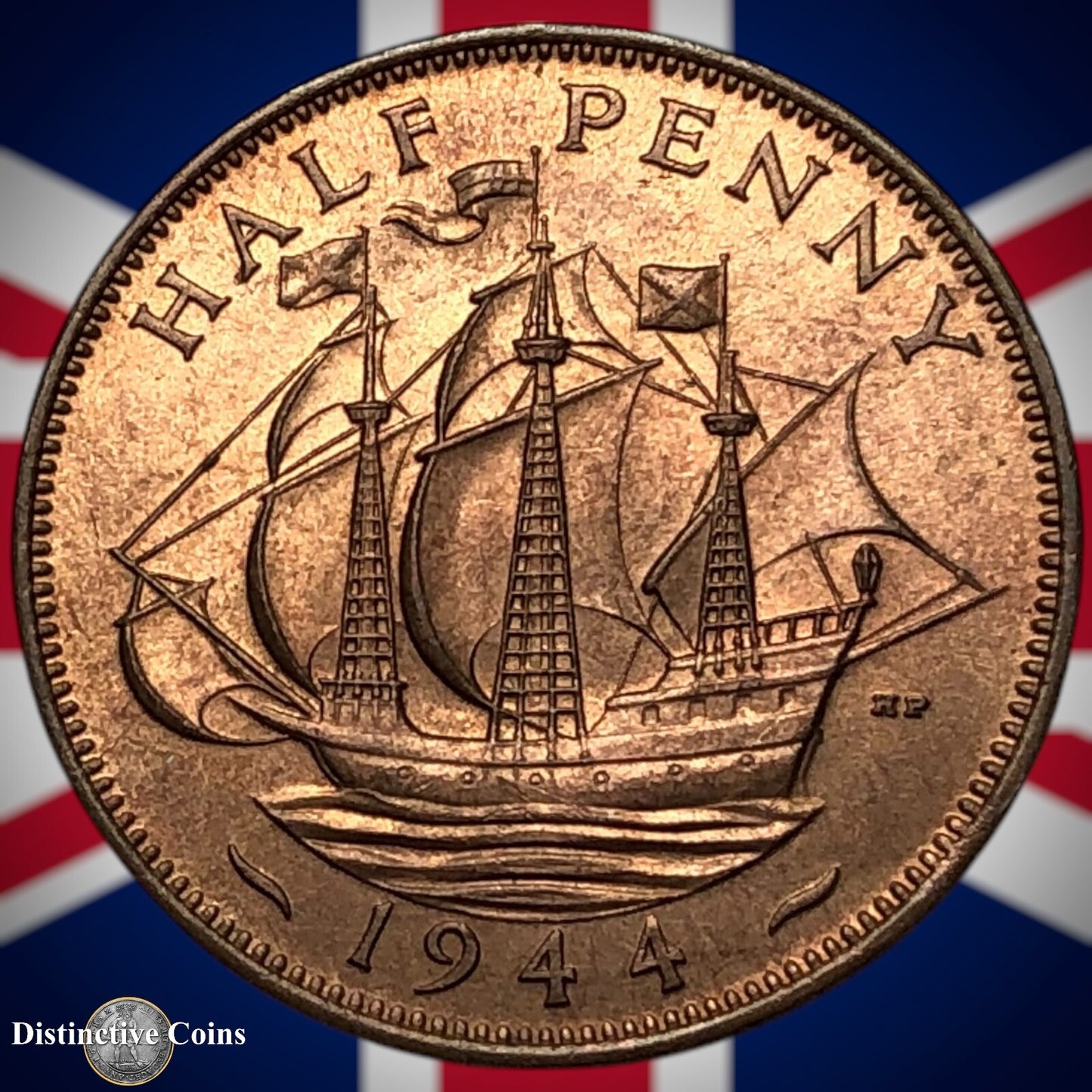 Great Britain 1944 Half Penny 1/2d GB6038