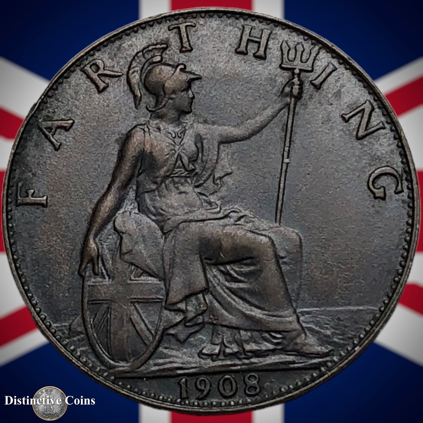 Great Britain 1908 Farthing 1/4d GB4616