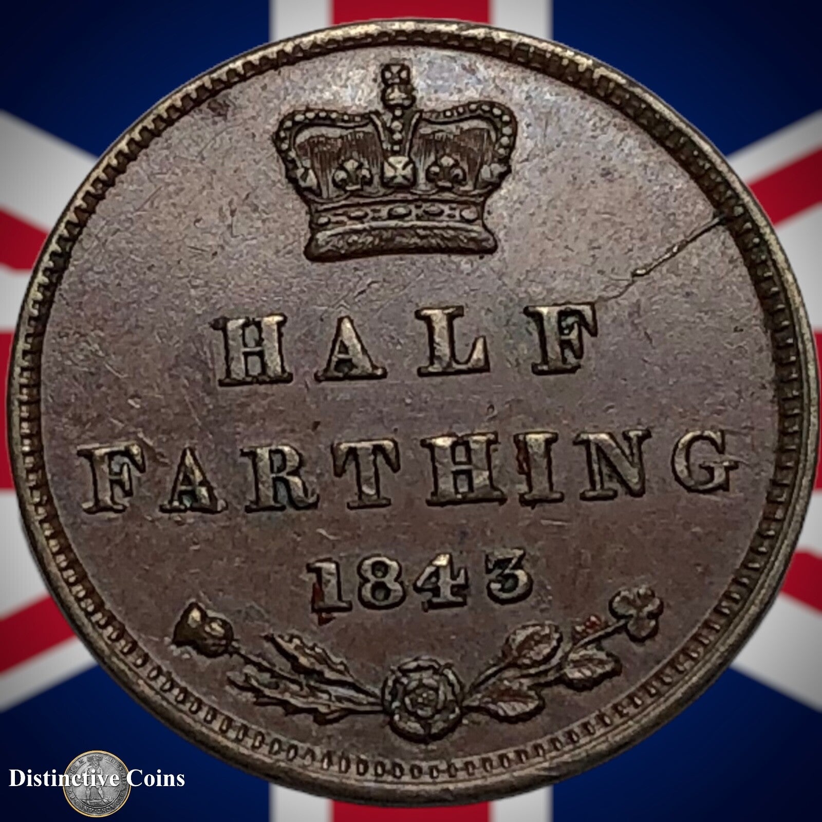 Great Britain 1843 Half Farthing 1/2 Penny GB3067