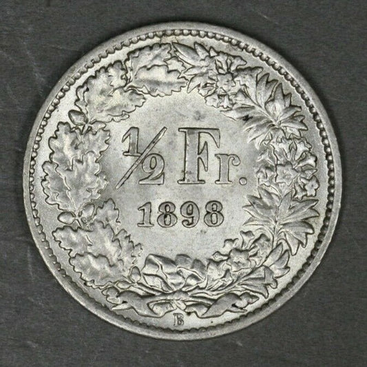 Switzerland 1898 1/2 Franc CH AU/UNC  A3003