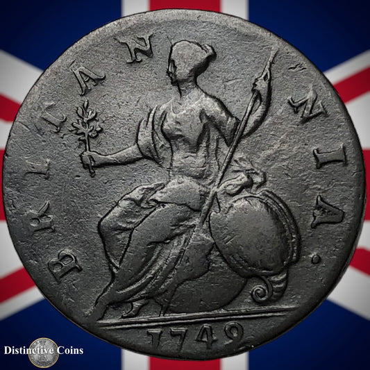 Great Britain 1749 Half Penny 1/2d GB5093