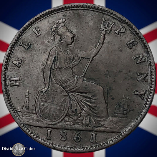 Great Britain 1861 Half Penny 1/2d GB5368