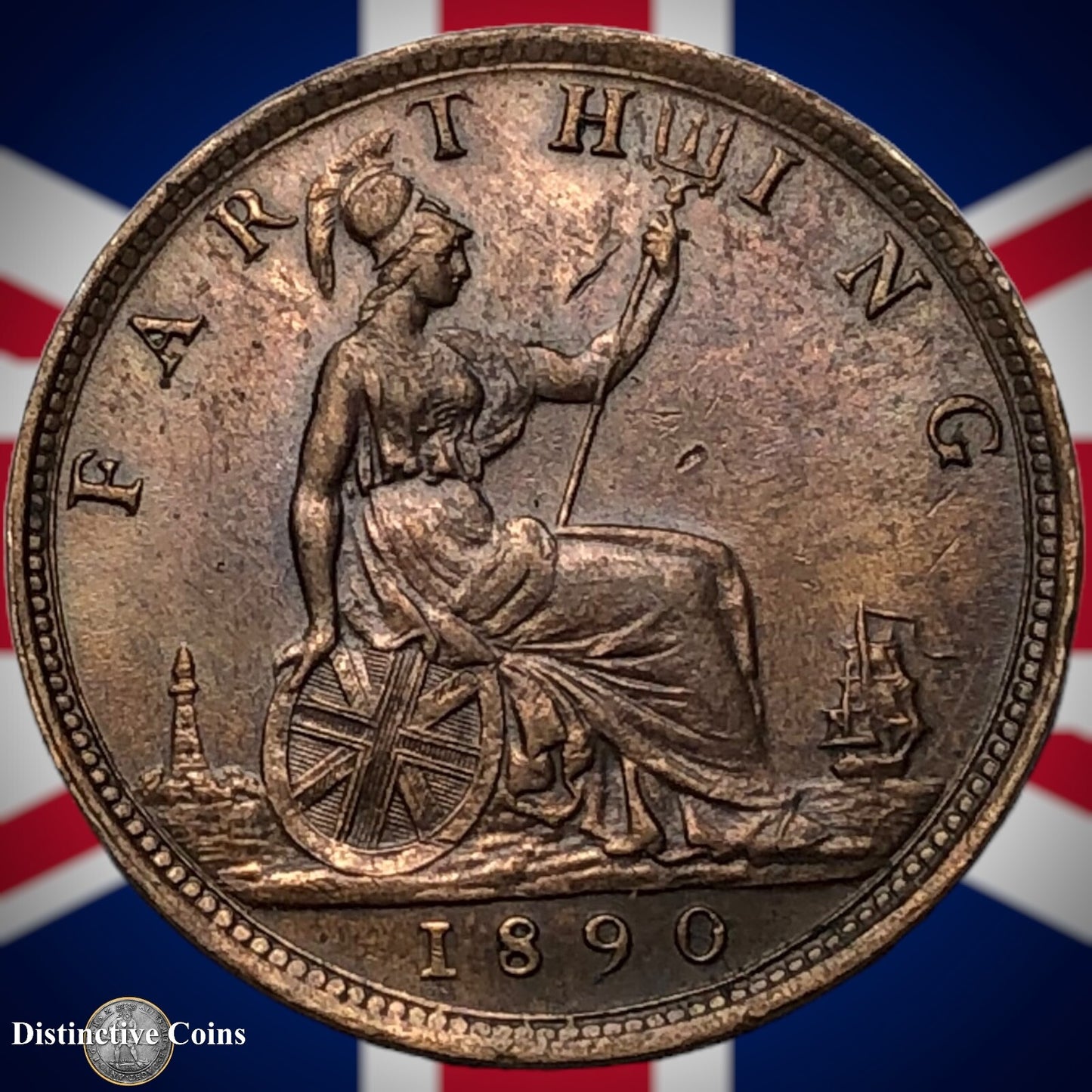 Great Britain 1890 Farthing 1/4d GB4290