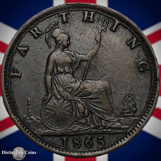Great Britain 1865 Farthing 1/4d GB3525