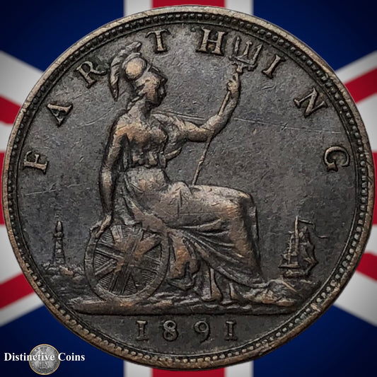 Great Britain 1891 Farthing 1/4d GB4296