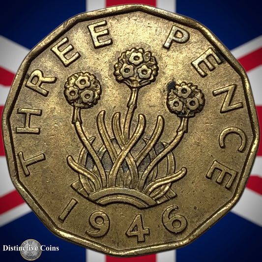 Great Britain 1946 Three Pence 3d GB7369