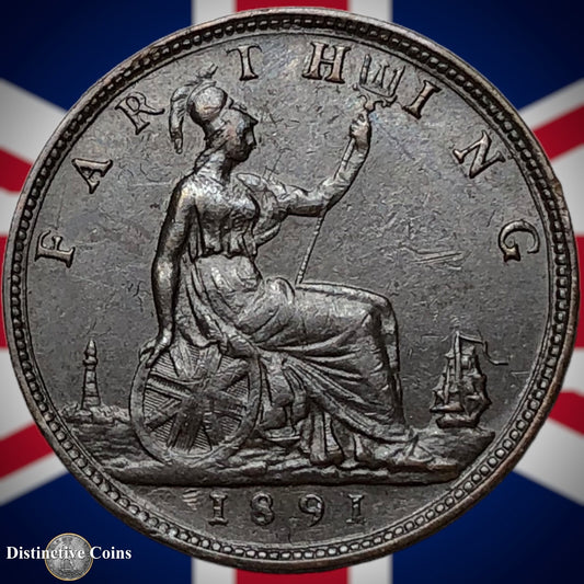 Great Britain 1891 Farthing 1/4d GB4305