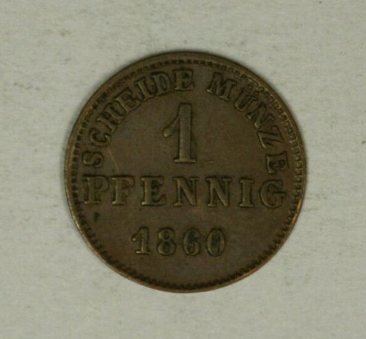 Germany Hesse Darmstadt Pfennig 1860  XF   A2267