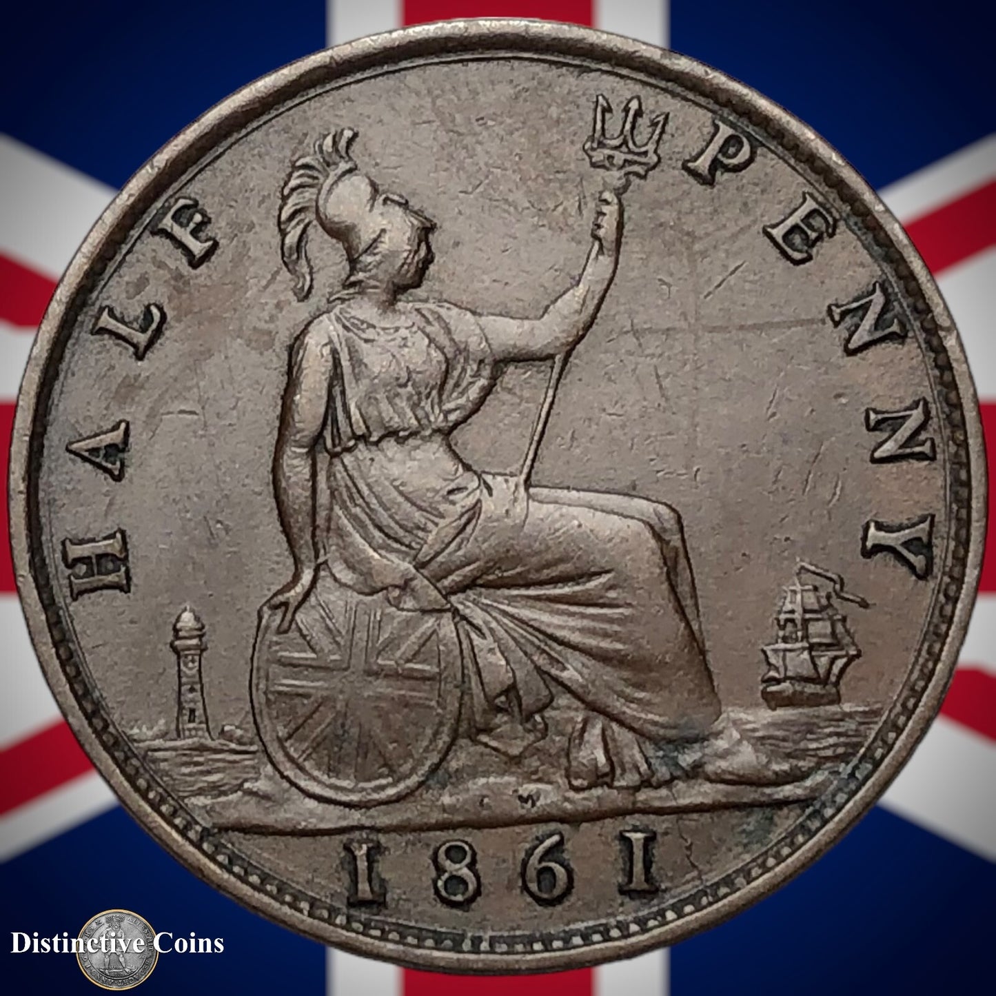 Great Britain 1861 Half Penny 1/2d GB5351