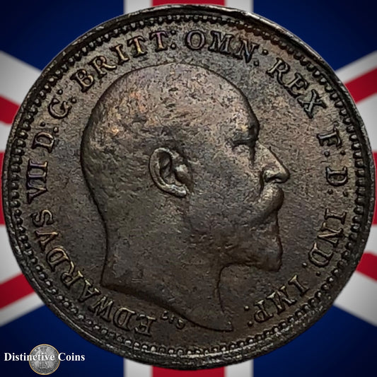 Great Britain 1902 Third Farthing 1/3 Penny GB3034