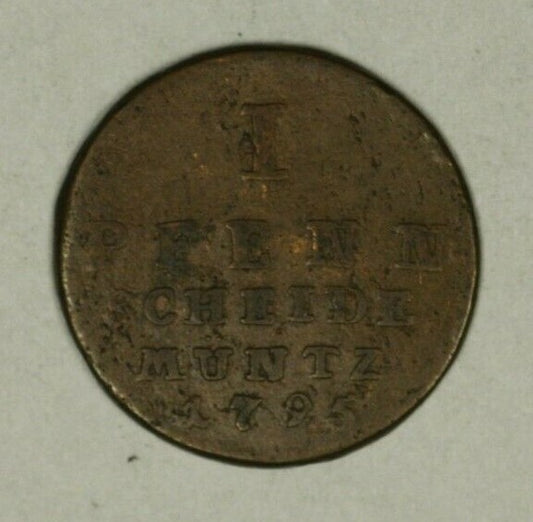 Brunswick-Luneberg  Pfennig 1795 PLM  VF   A2256
