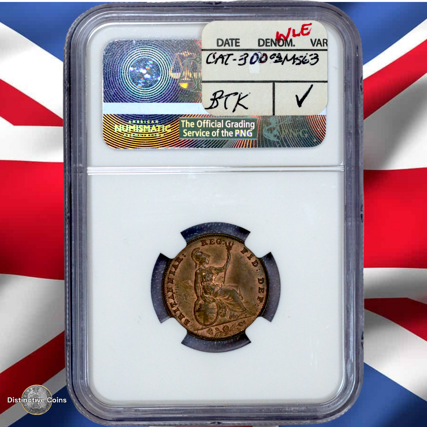 Great Britain 1857 Farthing NGC MS63RB - GBS046