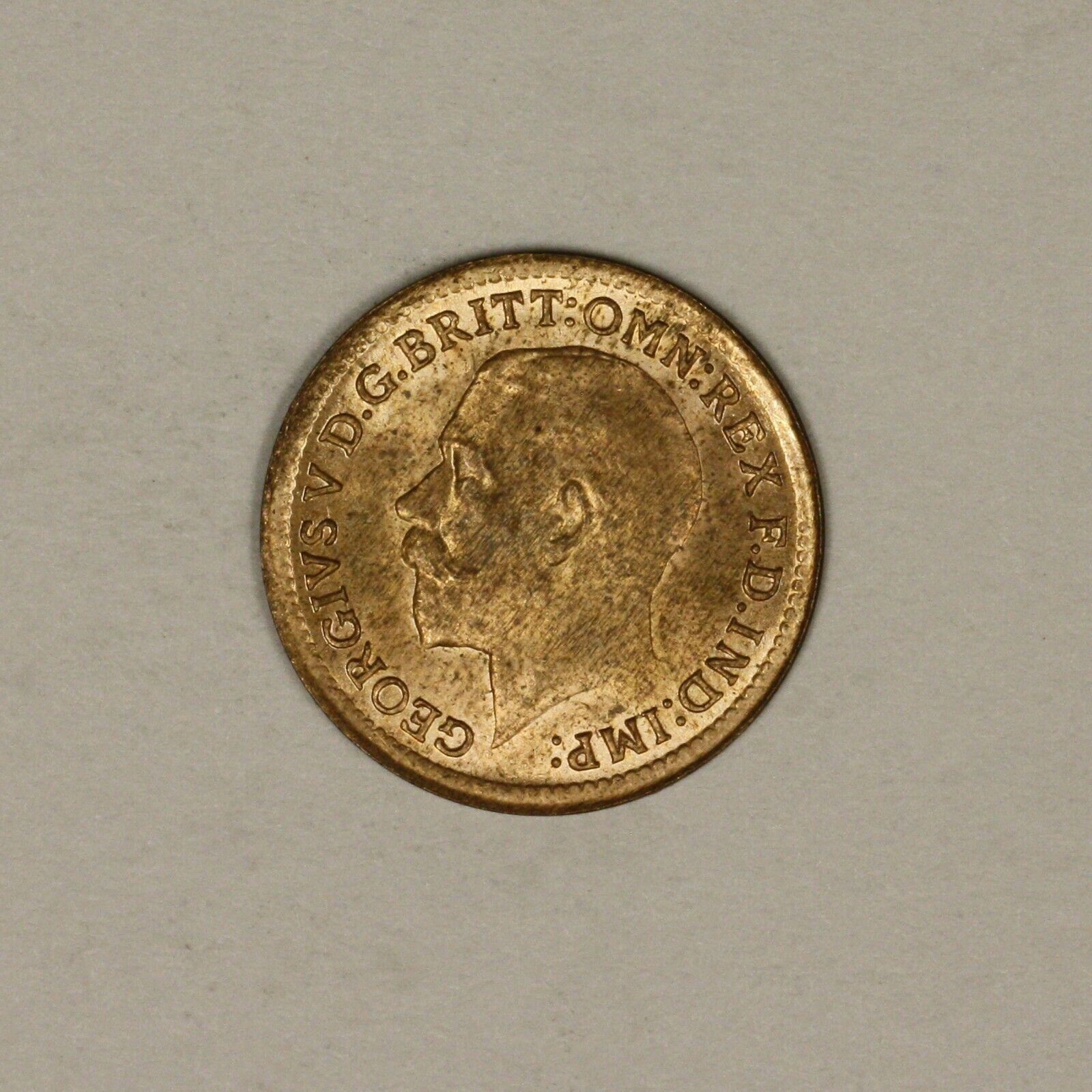 Great Britain 1913 1/3 Farthing  red gem