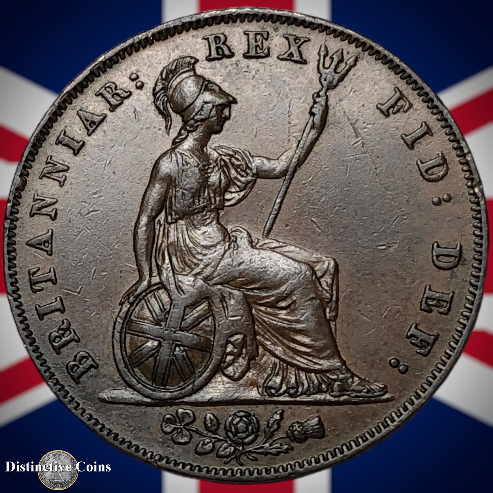 Great Britain 1827 Half Penny 1/2d GB5216