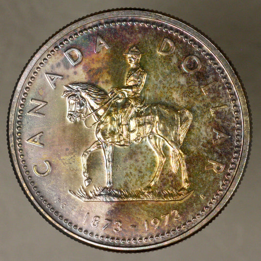 Canada 1973 Silver Dollar $ Beautifully Toned