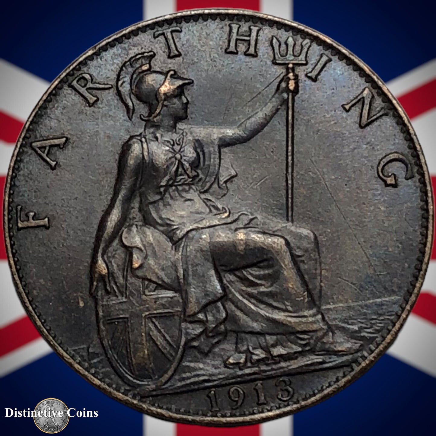 Great Britain 1913 Farthing 1/4d GB4664