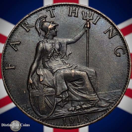 Great Britain 1913 Farthing 1/4d GB4664