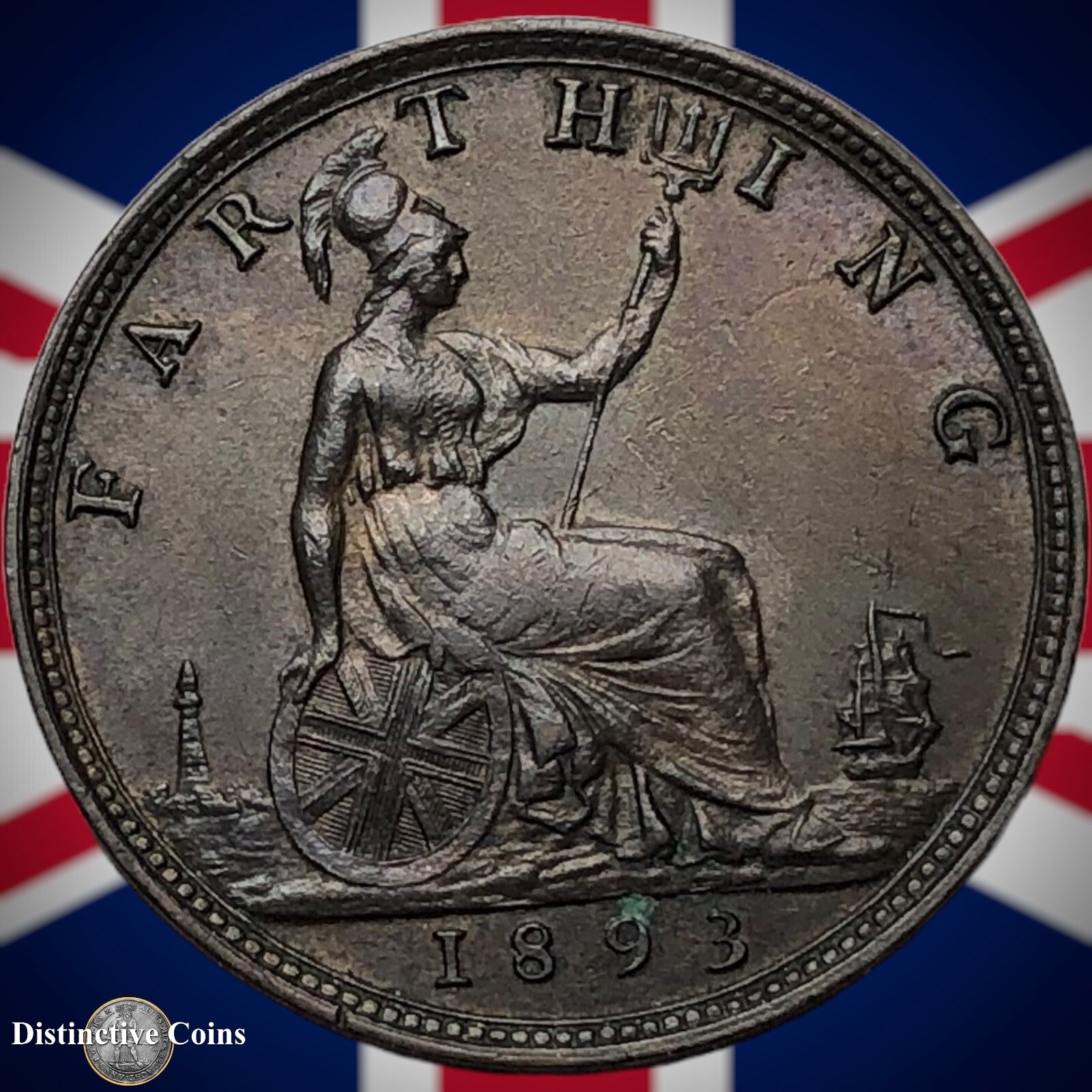 Great Britain 1893 Farthing 1/4d GB4359