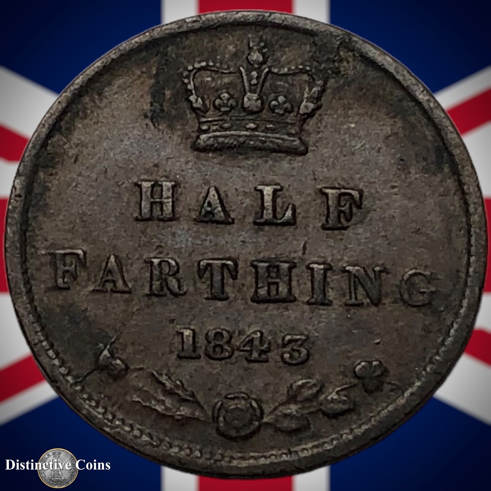 Great Britain 1843 Half Farthing 1/2 Penny GB3059