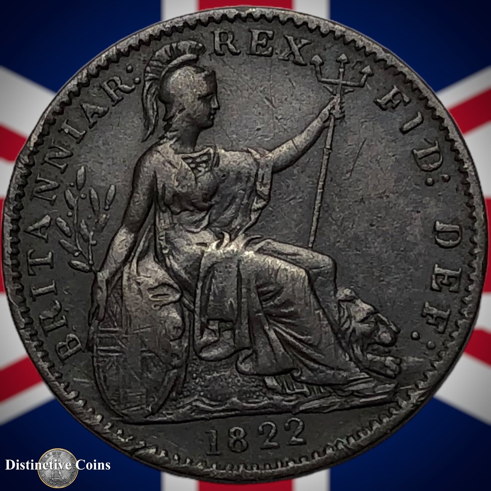 Great Britain 1822 Farthing 1/4d GB3250