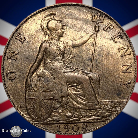 Great Britain 1908 Penny 1d GB6709
