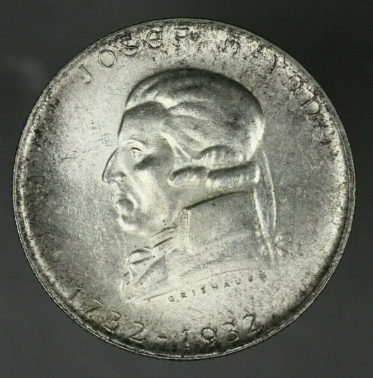 Austria 1932 2 Shilling Toned UNC