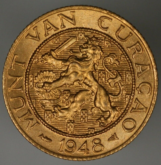 Curacao 1948 2 1/2 Cent BU Gem Red  A2694