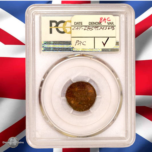 Great Britain 1847 1/2 Farthing PCGS MS63RB - GBS024