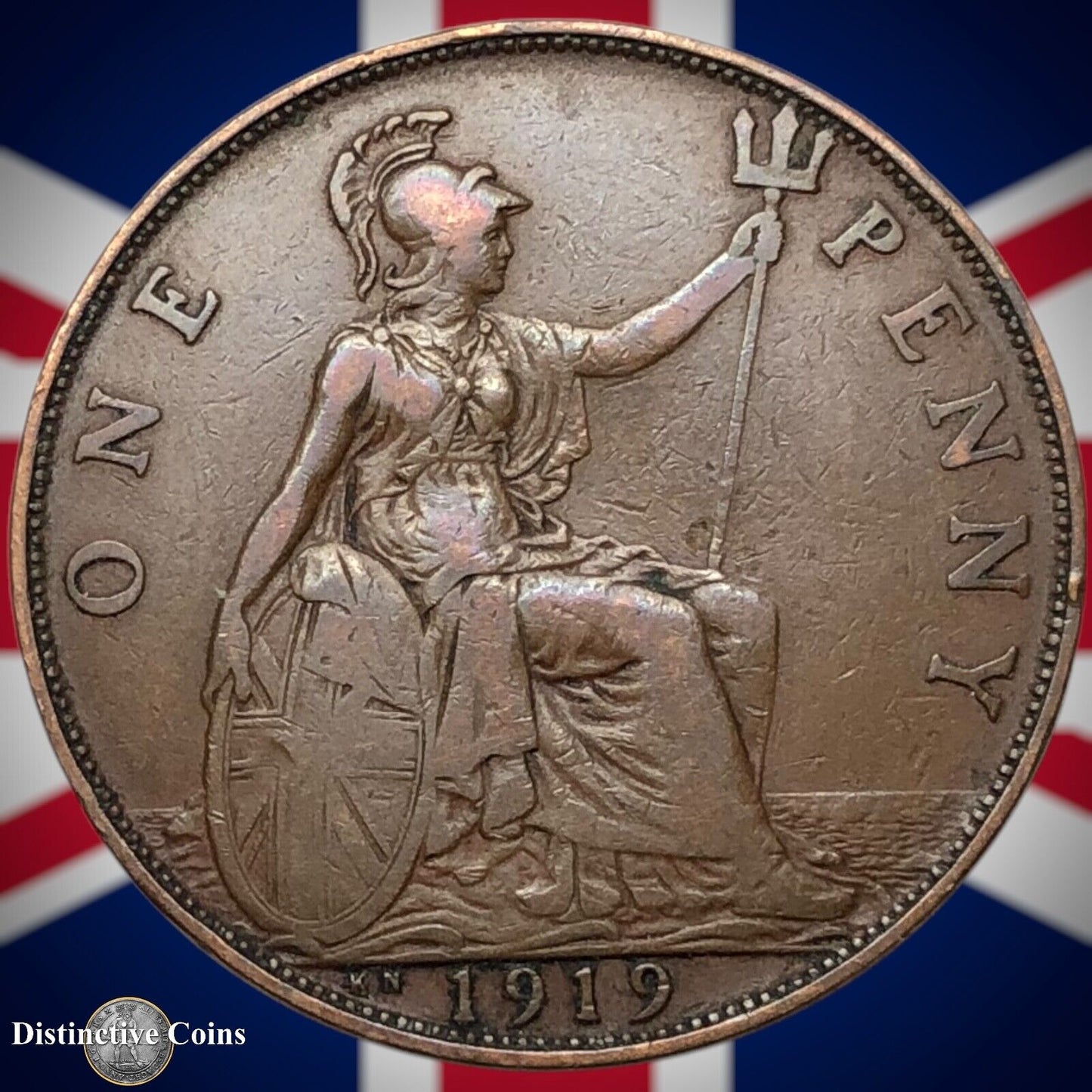 Great Britain 1919 KN Penny 1d GB6941