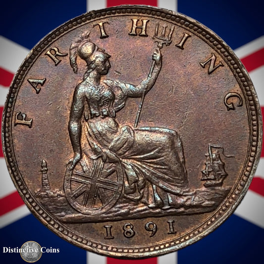 Great Britain 1891 Farthing 1/4d GB4318