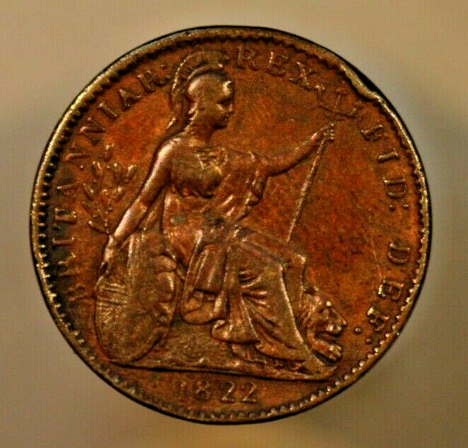 Great Britain 1822 Farthing A052