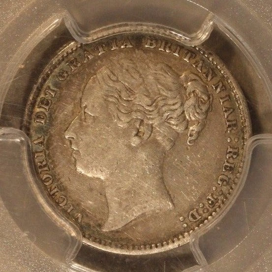 1885 Great Britain Shilling PCGS Genuine Bent XF Detailed