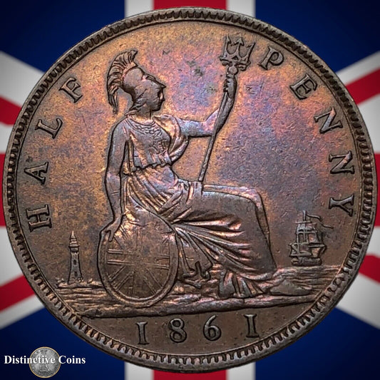 Great Britain 1861 Half Penny 1/2d GB5373
