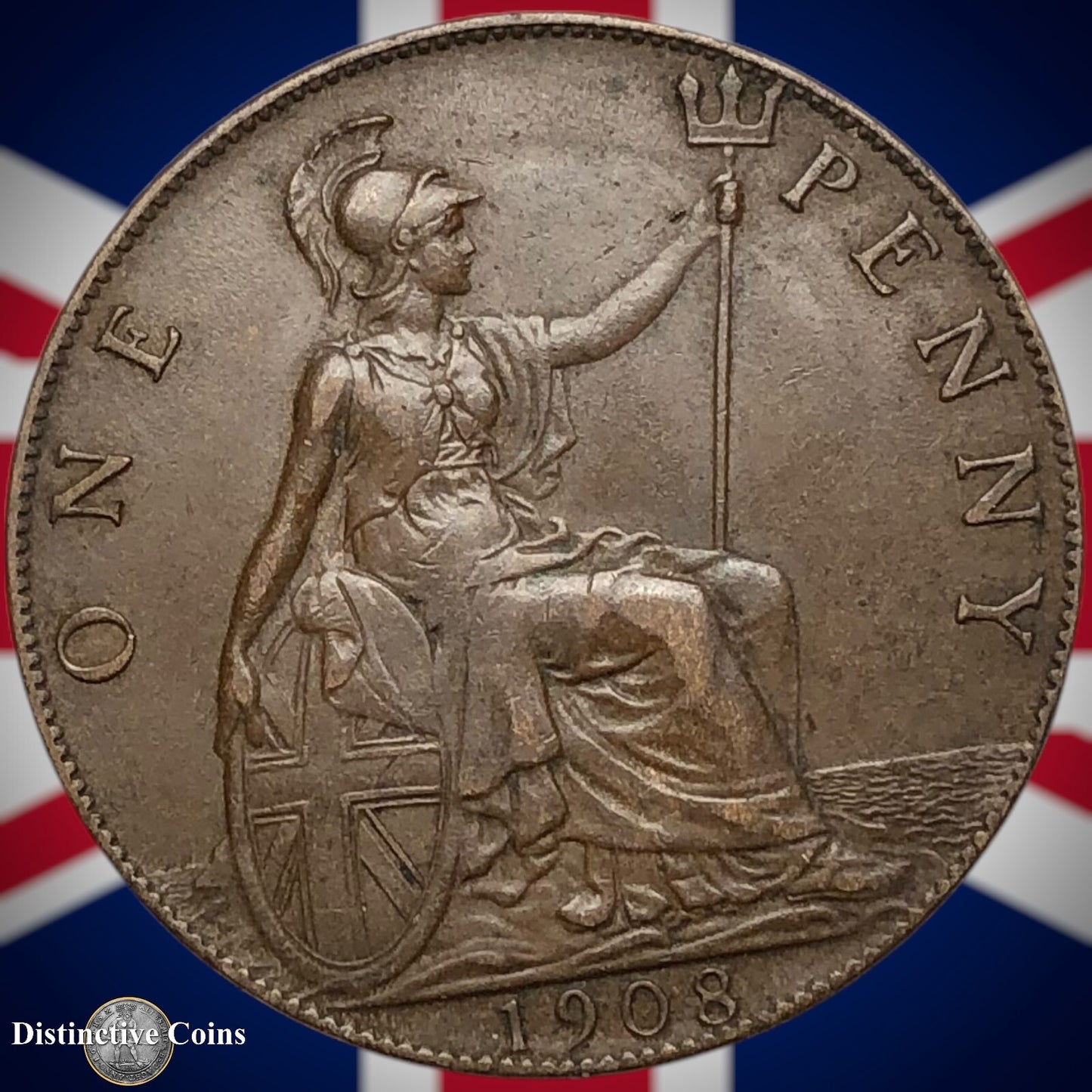 Great Britain 1908 Penny 1d GB6697