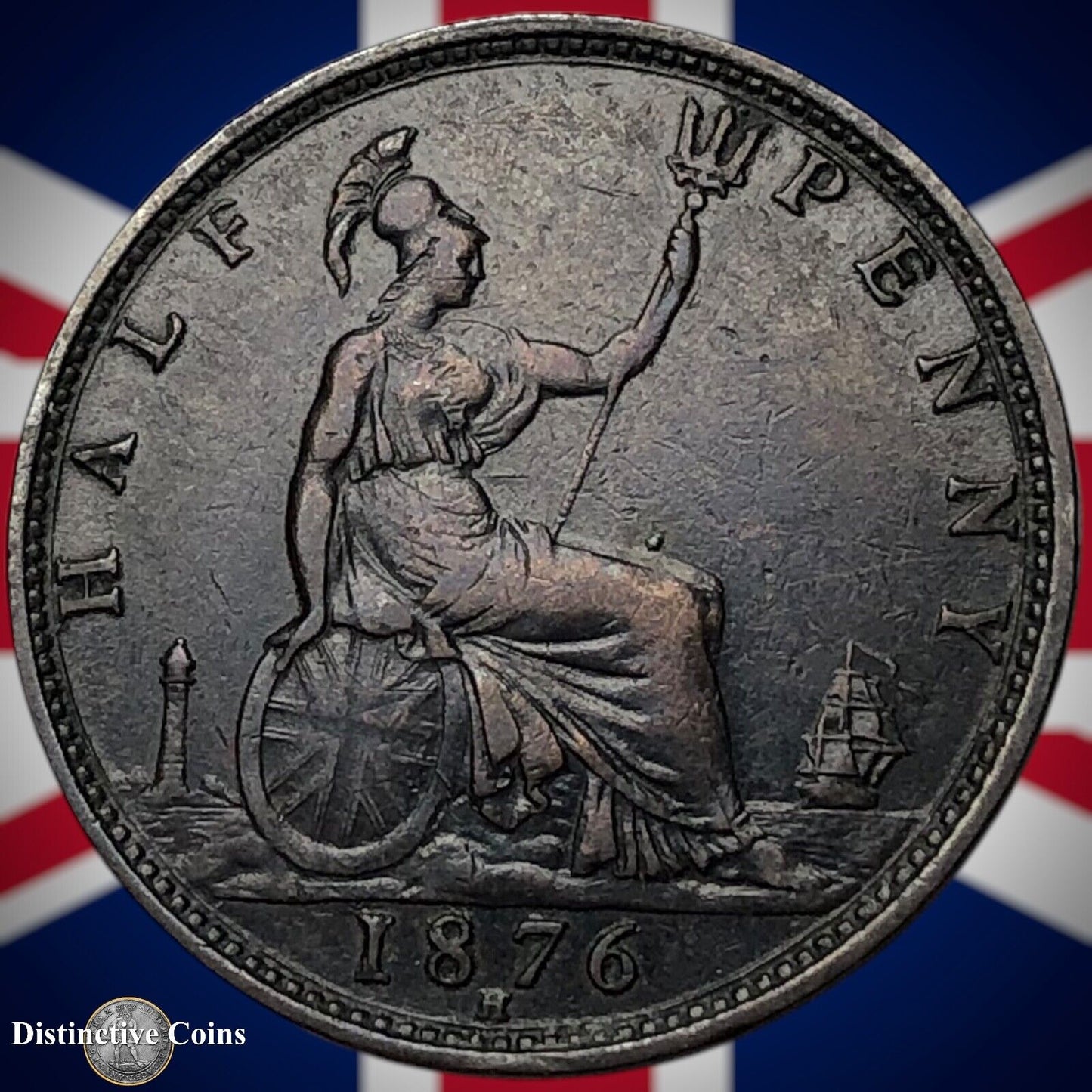 Great Britain 1876 H Half Penny 1/2d GB5528