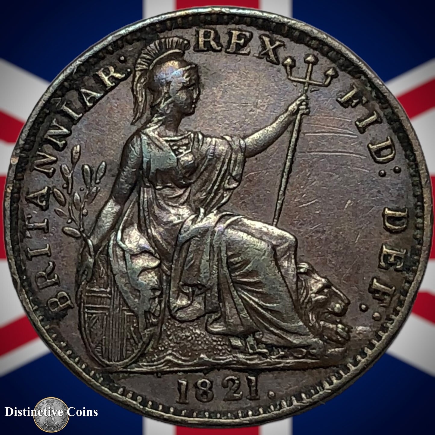 Great Britain 1821 Farthing 1/4d GB3235