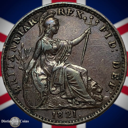 Great Britain 1821 Farthing 1/4d GB3235