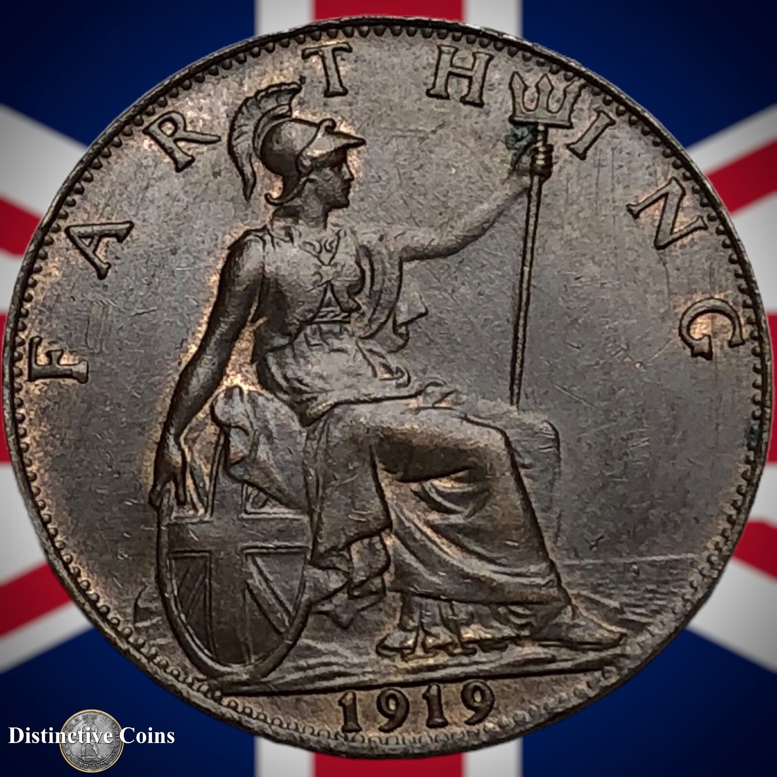 Great Britain 1919 Farthing 1/4d GB4721